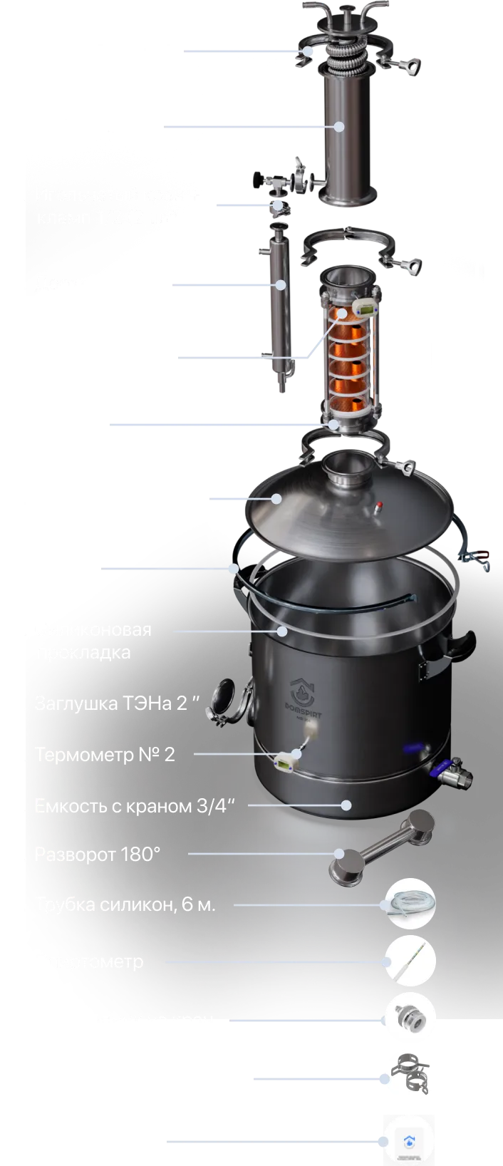 Виски, коньяк, бренди и другие напитки ДОМА на самогонном аппарате DOMSPIRT